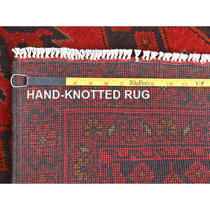 2'8" x 6'4" New Hand Knotted Red Wool Runner Oriental Rug - MOA10285123