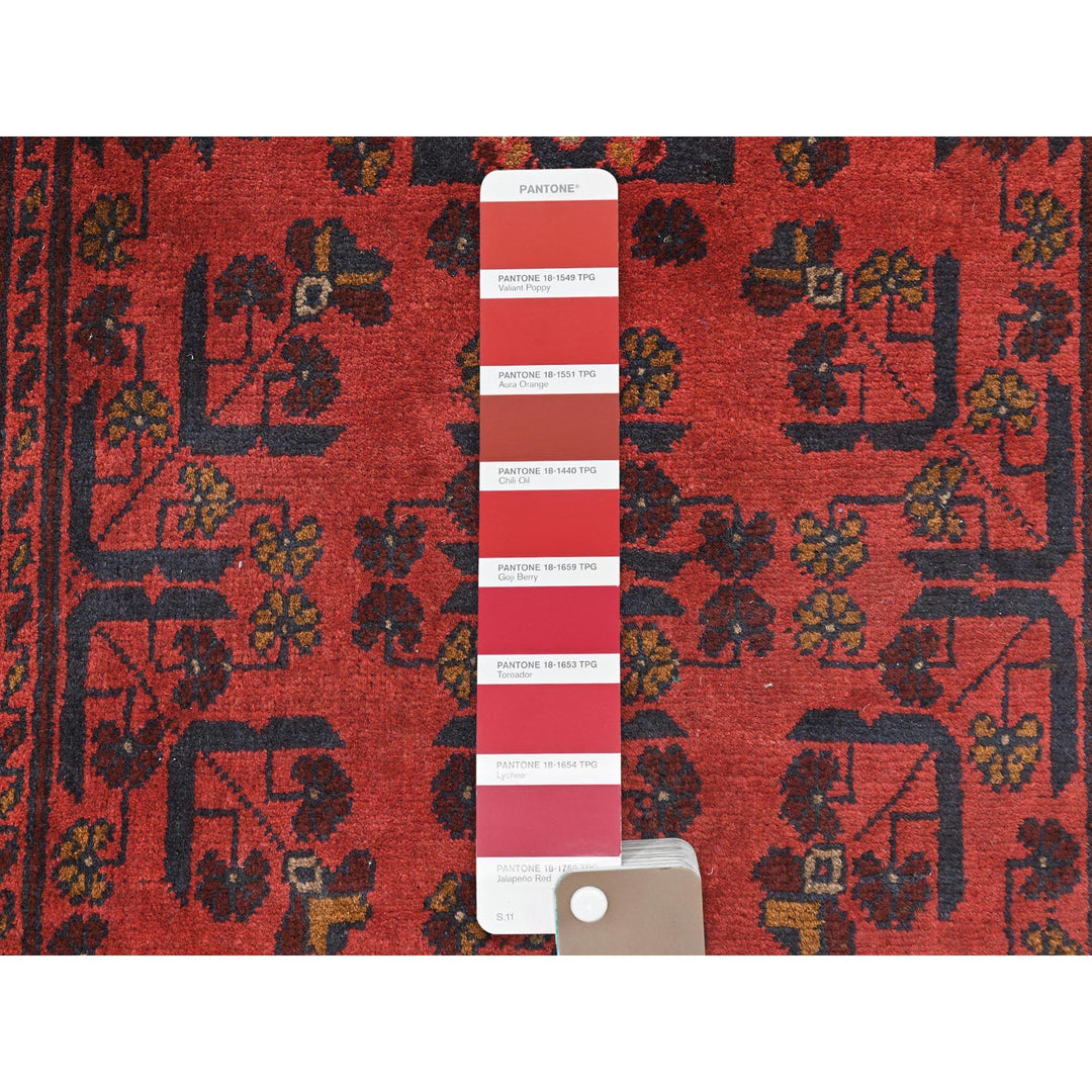 2'8" x 15'5" New Hand Knotted Red Wool Runner Oriental Rug - MOA10285135