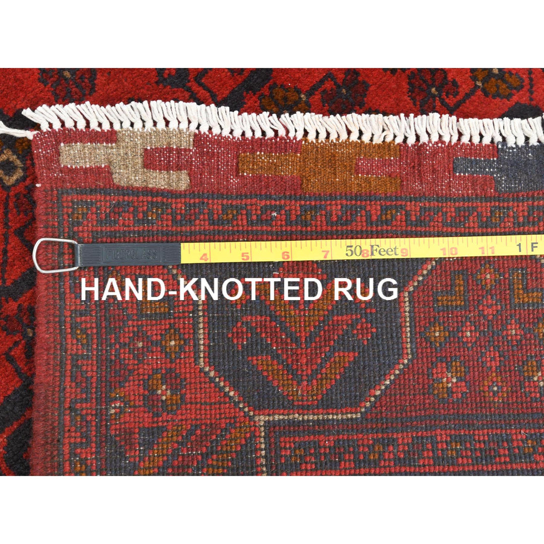 2'8" x 15'5" New Hand Knotted Red Wool Runner Oriental Rug - MOA10285135