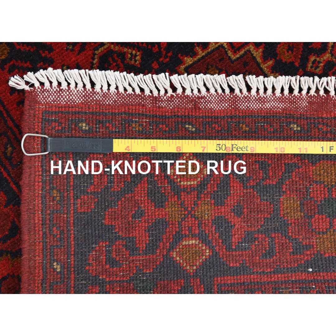 2'8" x 15'5" New Hand Knotted Red Wool Runner Oriental Rug - MOA10285139