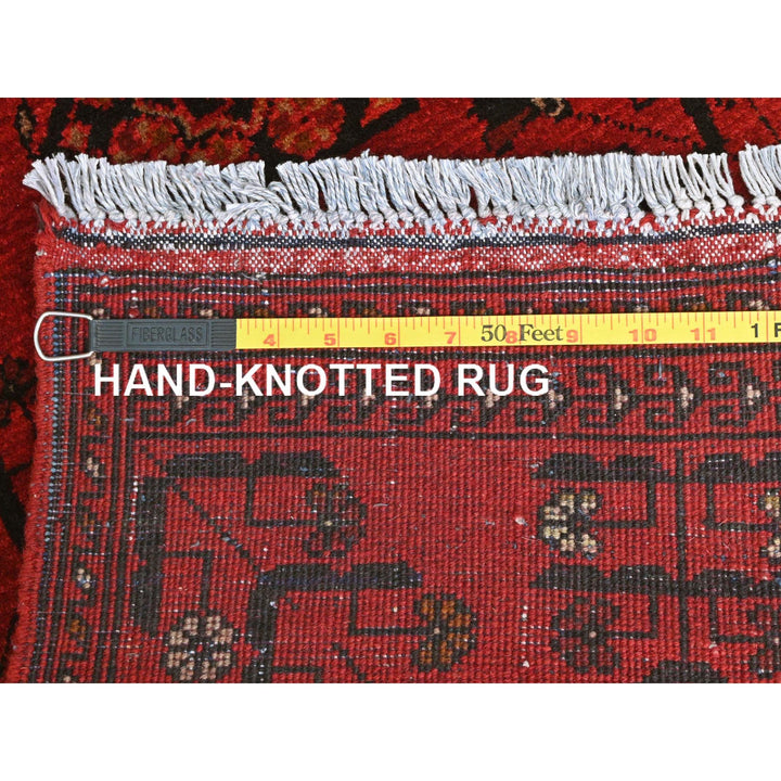 1'9" x 3'2" New Hand Knotted Red Cotton Rectangle Oriental Rug - MOA10285152