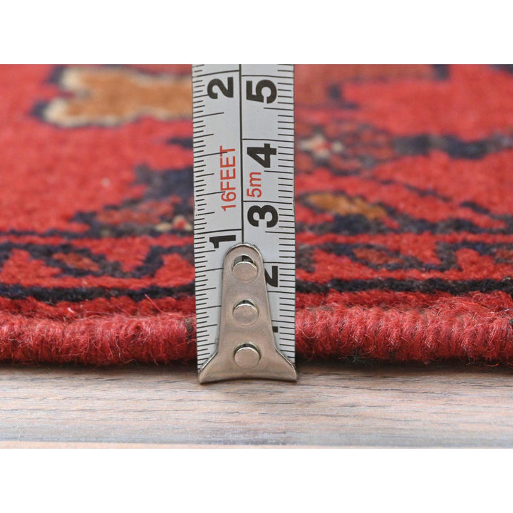 1'8" x 3'5" New Hand Knotted Red Cotton Rectangle Oriental Rug - MOA10285153