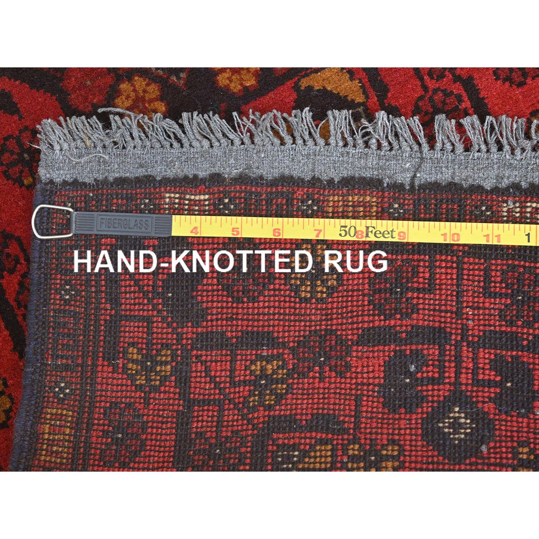 1'9" x 3'4" New Hand Knotted Red Cotton Rectangle Oriental Rug - MOA10285175