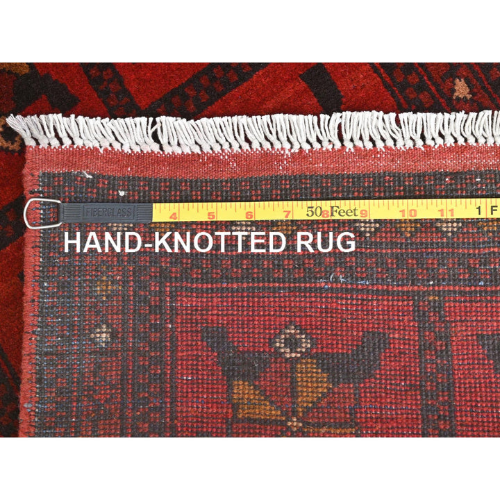 1'8" x 3'3" New Hand Knotted Red Cotton Rectangle Oriental Rug - MOA10285183