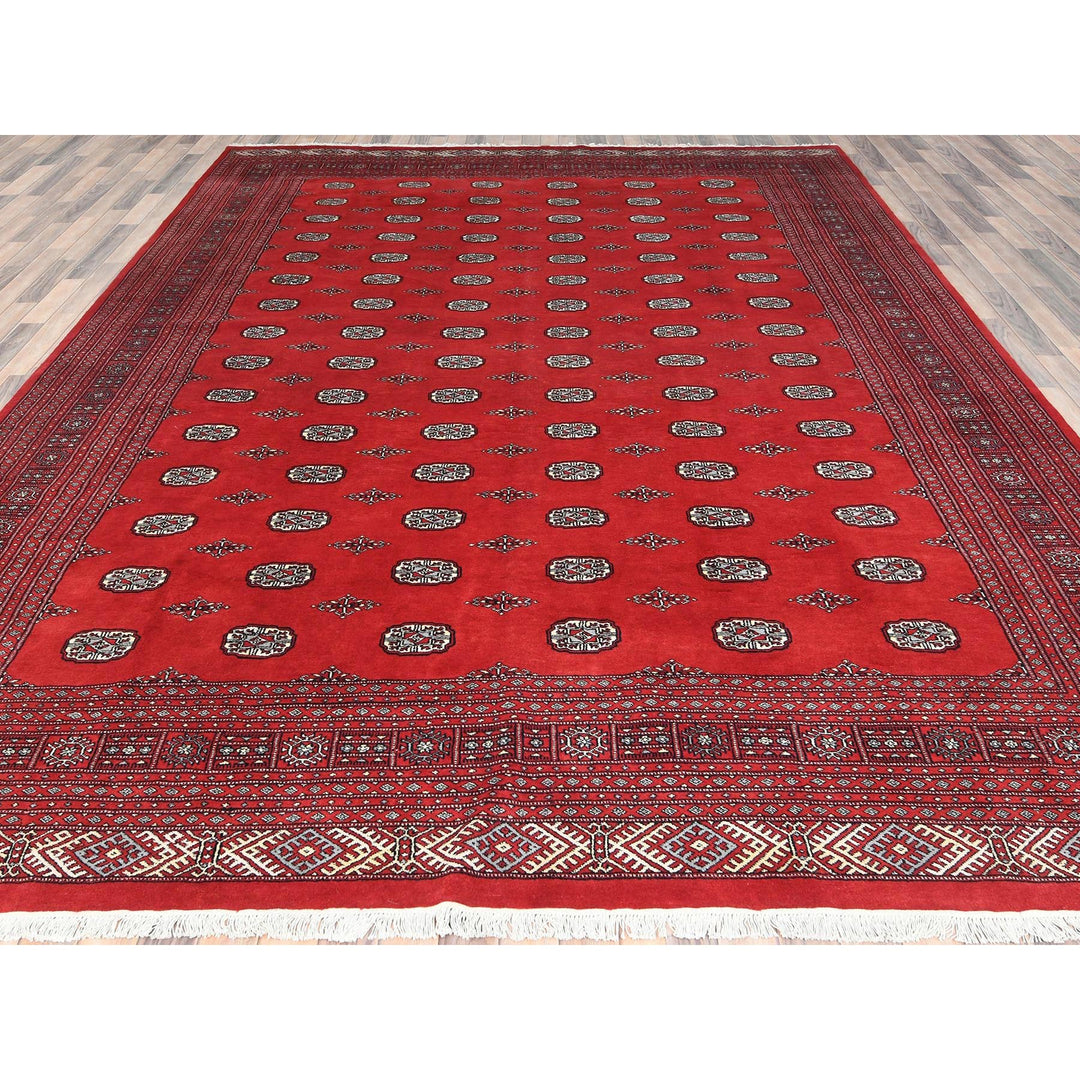 10'2" x 14'2" New Hand Knotted Red Wool Rectangle Oriental Rug - MOA10285196