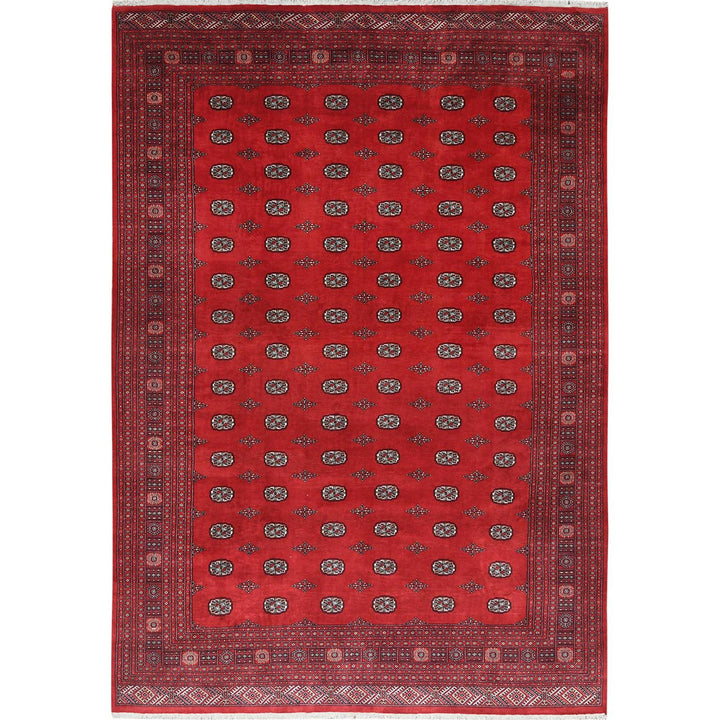 10'1" x 14'7" New Hand Knotted Red Wool Rectangle Oriental Rug - MOA10285202