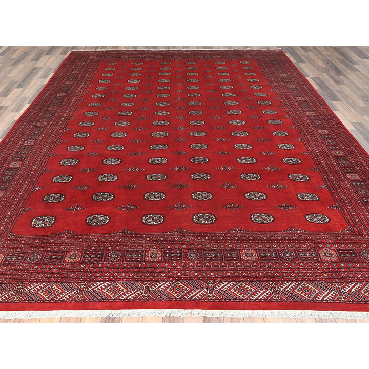 10'1" x 14'7" New Hand Knotted Red Wool Rectangle Oriental Rug - MOA10285202