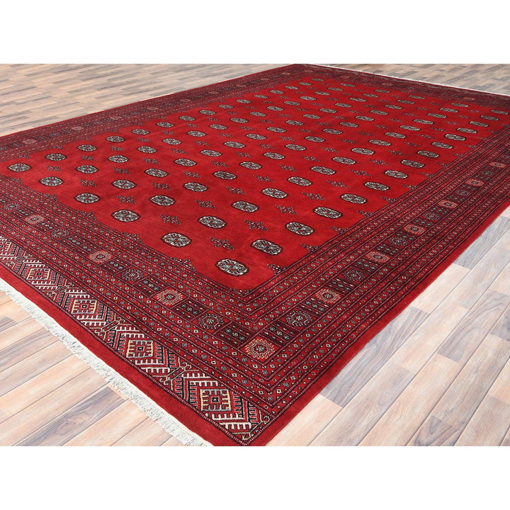 10'1" x 14'7" New Hand Knotted Red Wool Rectangle Oriental Rug - MOA10285202