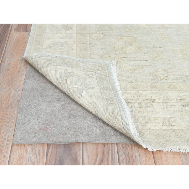 4'0" x 5'10" New Hand Knotted Ivory Wool Rectangle Oriental Rug - MOA10285216