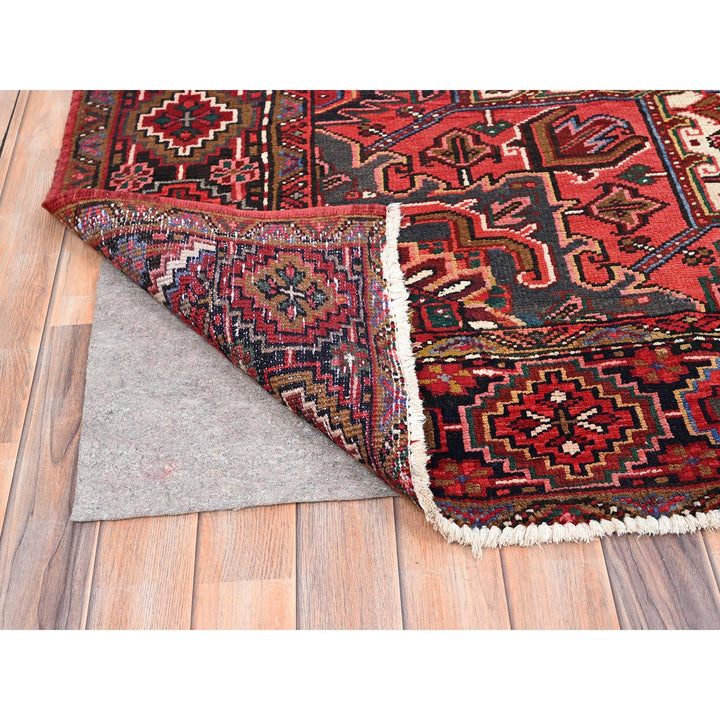 10'1" x 12'9" Vintage Hand Knotted Red Wool Rectangle Oriental Rug - MOA10285382