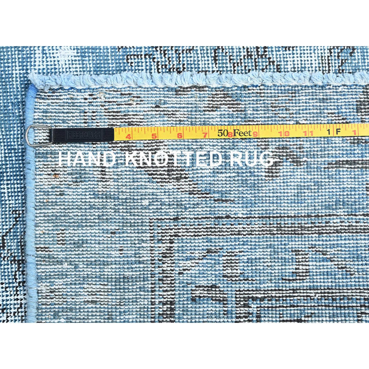 5'5" x 8'10" Vintage Hand Knotted Blue Wool Rectangle Oriental Rug - MOA10285405