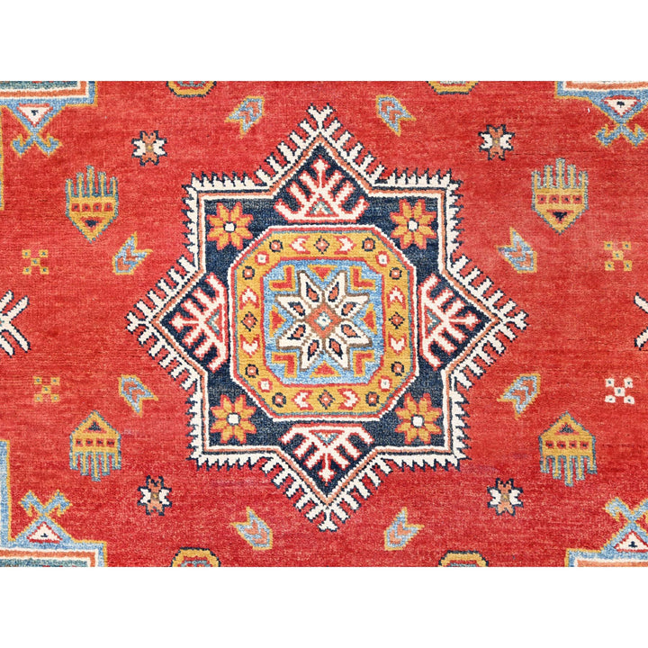 9'1" x 12'0" New Hand Knotted Red Wool Rectangle Oriental Rug - MOA10285413