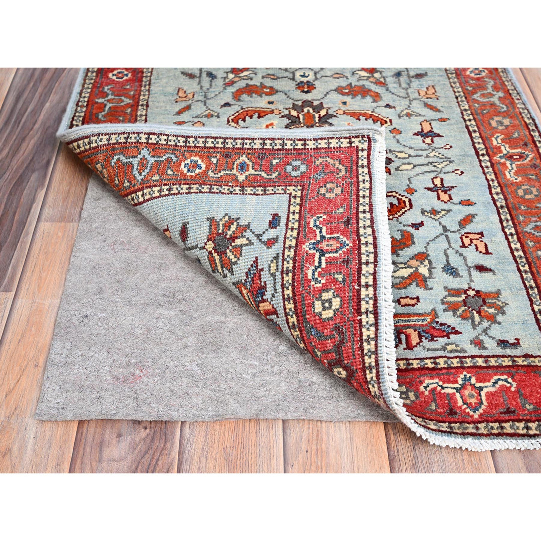 2'2" x 2'9" New Hand Knotted Blue Cotton Rectangle Oriental Rug - MOA10285462