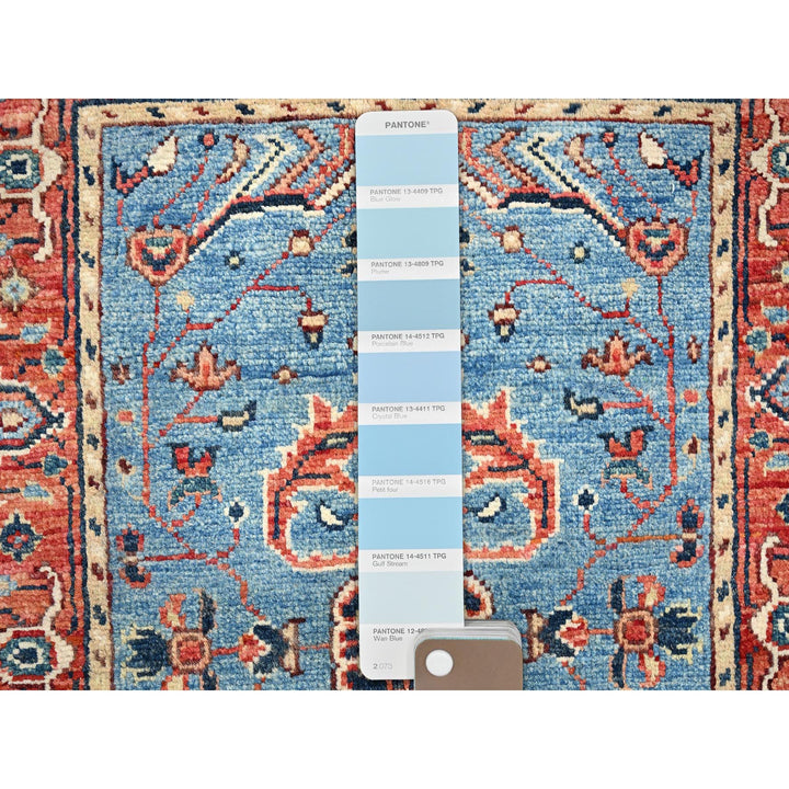 2'0" x 2'10" New Hand Knotted Blue Cotton Rectangle Oriental Rug - MOA10285473