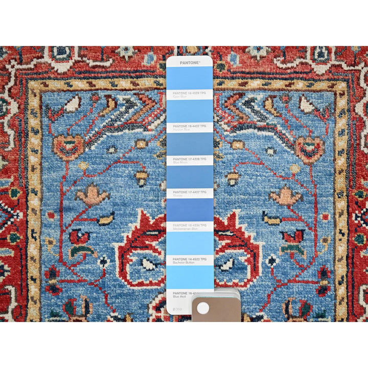 2'1" x 2'10" New Hand Knotted Blue Cotton Rectangle Oriental Rug - MOA10285474