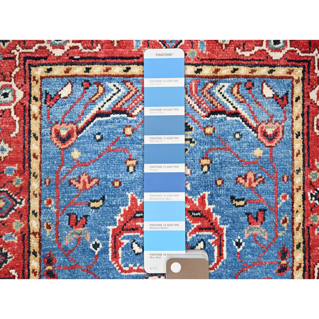 2'0" x 2'10" New Hand Knotted Blue Cotton Rectangle Oriental Rug - MOA10285475