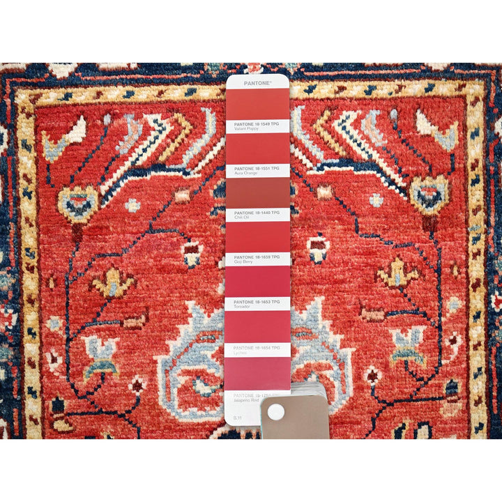 2'0" x 3'0" New Hand Knotted Red Cotton Rectangle Oriental Rug - MOA10285481