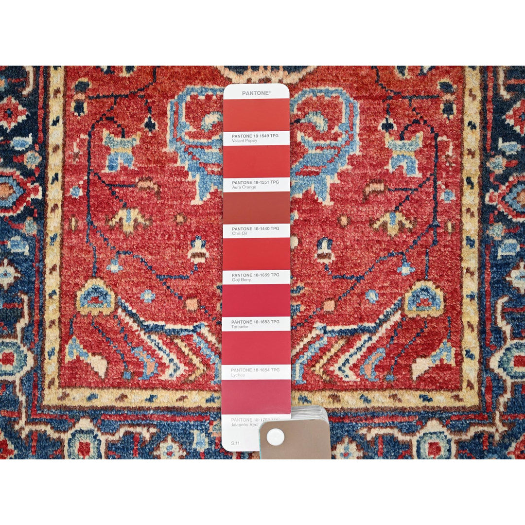 2'0" x 2'10" New Hand Knotted Red Cotton Rectangle Oriental Rug - MOA10285483