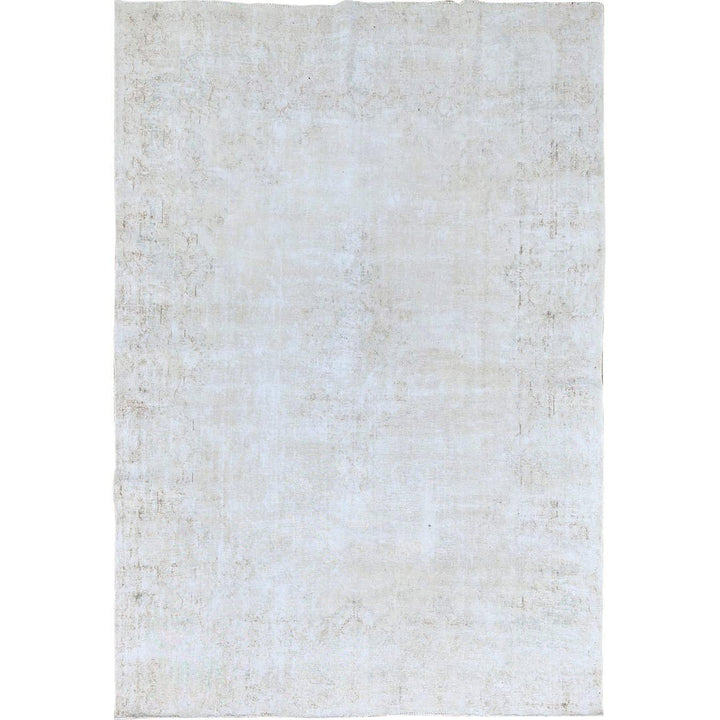 8'2" x 11'8" Vintage Hand Knotted Blue Wool Rectangle Oriental Rug - MOA10285523