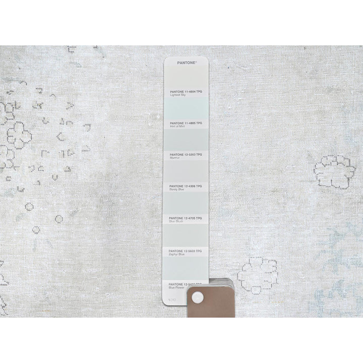 7'2" x 9'10" Vintage Hand Knotted Ivory Wool Rectangle Oriental Rug - MOA10285529