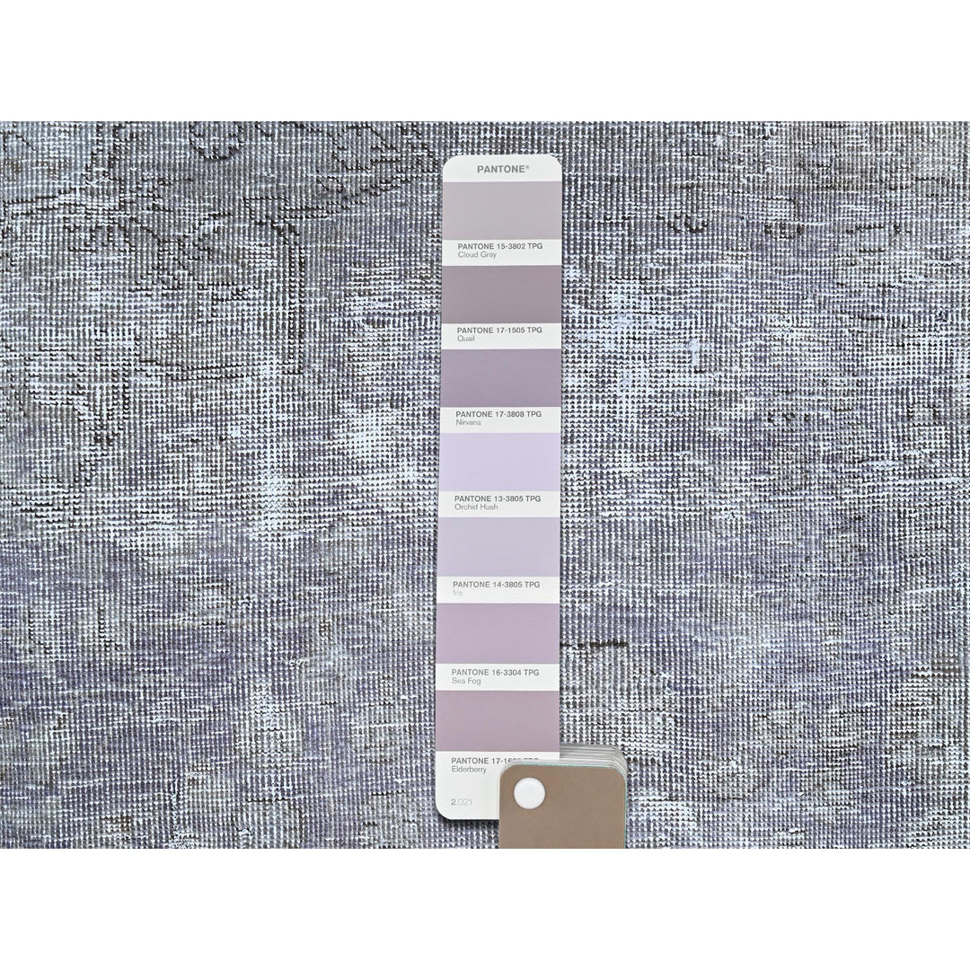 7'1" x 10'4" Vintage Hand Knotted Purple Wool Rectangle Oriental Rug - MOA10285541