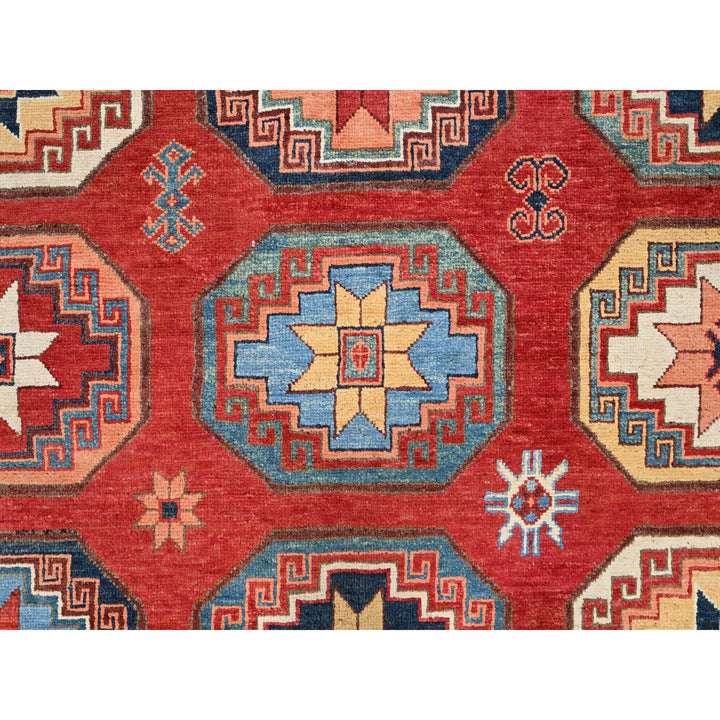 10'0" x 13'10" New Hand Knotted Red Wool Rectangle Oriental Rug - MOA10285590