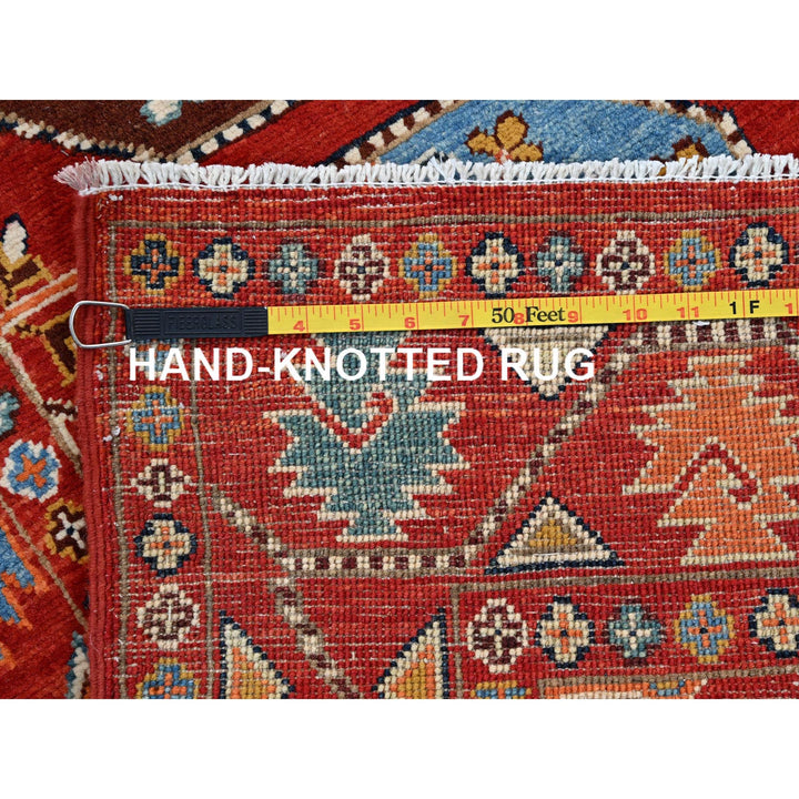 2'7" x 18'9" New Hand Knotted Red Wool Runner Oriental Rug - MOA10285592