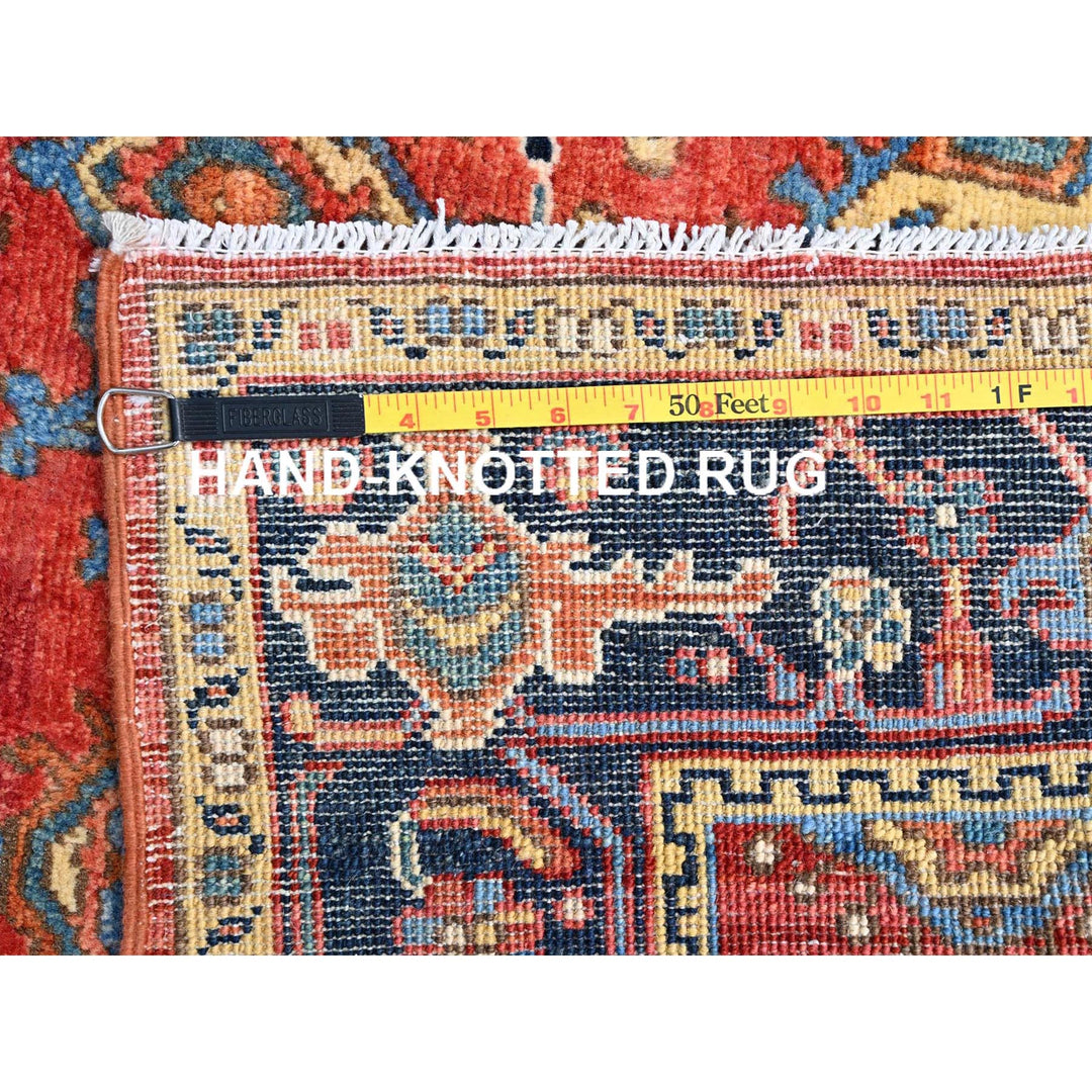 3'10" x 5'7" New Hand Knotted Red Wool Rectangle Oriental Rug - MOA10285640