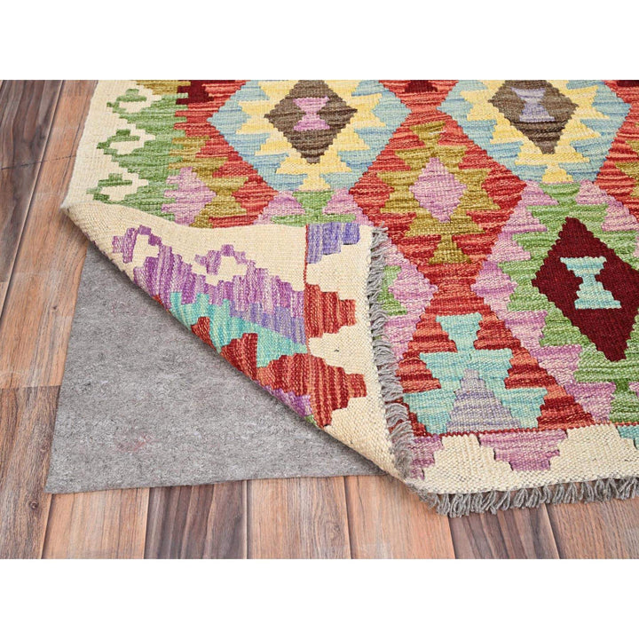 8'4" x 9'3" New Hand Woven Multicolored Wool Rectangle Oriental Rug - MOA10285694