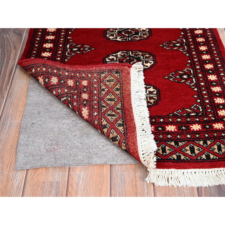 2'1" x 3'2" New Hand Knotted Red Cotton Rectangle Oriental Rug - MOA10285787