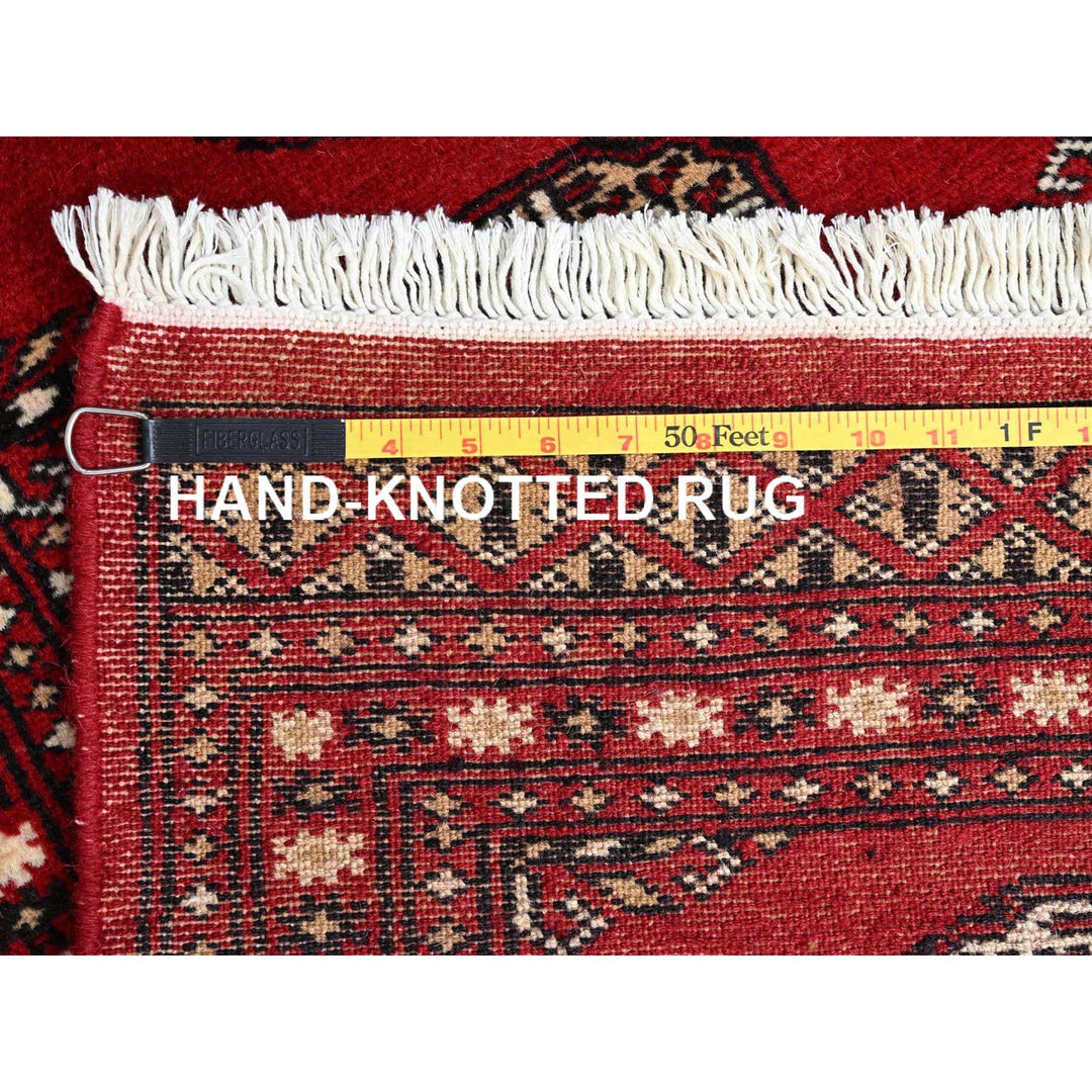 2'1" x 3'2" New Hand Knotted Red Cotton Rectangle Oriental Rug - MOA10285787