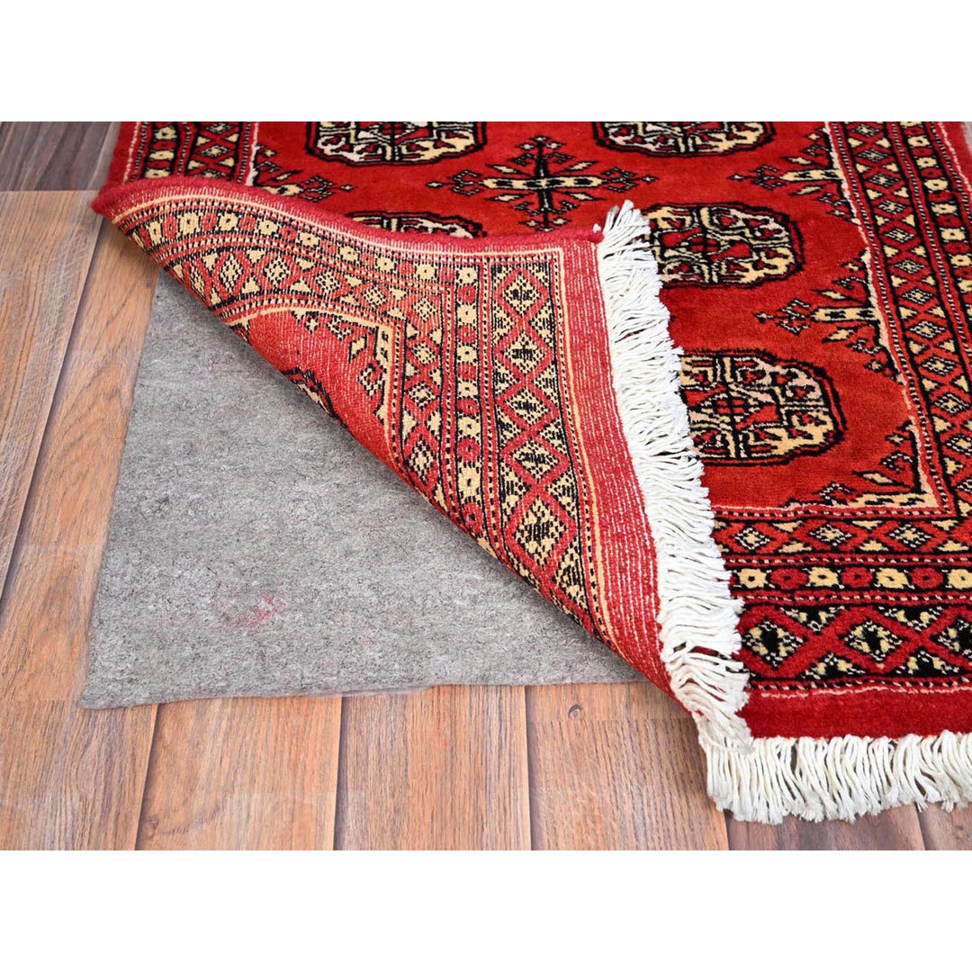 2'1" x 3'2" New Hand Knotted Red Cotton Rectangle Oriental Rug - MOA10285788