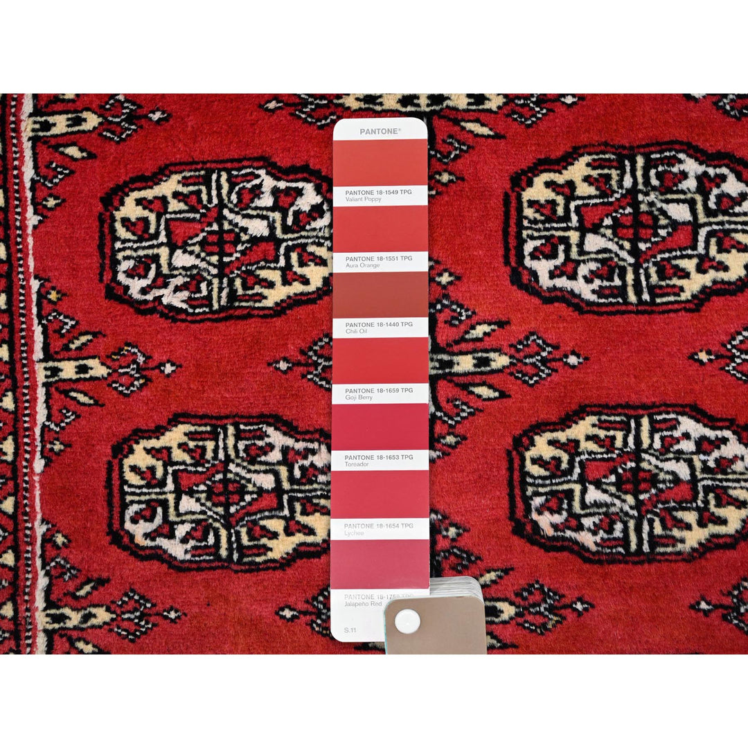 2'1" x 3'2" New Hand Knotted Red Cotton Rectangle Oriental Rug - MOA10285788