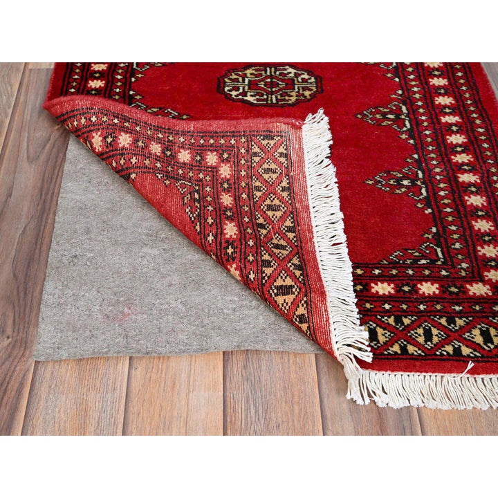 2'1" x 3'0" New Hand Knotted Red Cotton Rectangle Oriental Rug - MOA10285794