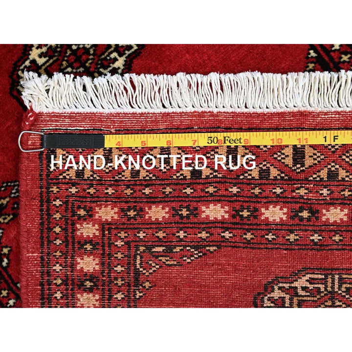 2'1" x 3'0" New Hand Knotted Red Cotton Rectangle Oriental Rug - MOA10285794