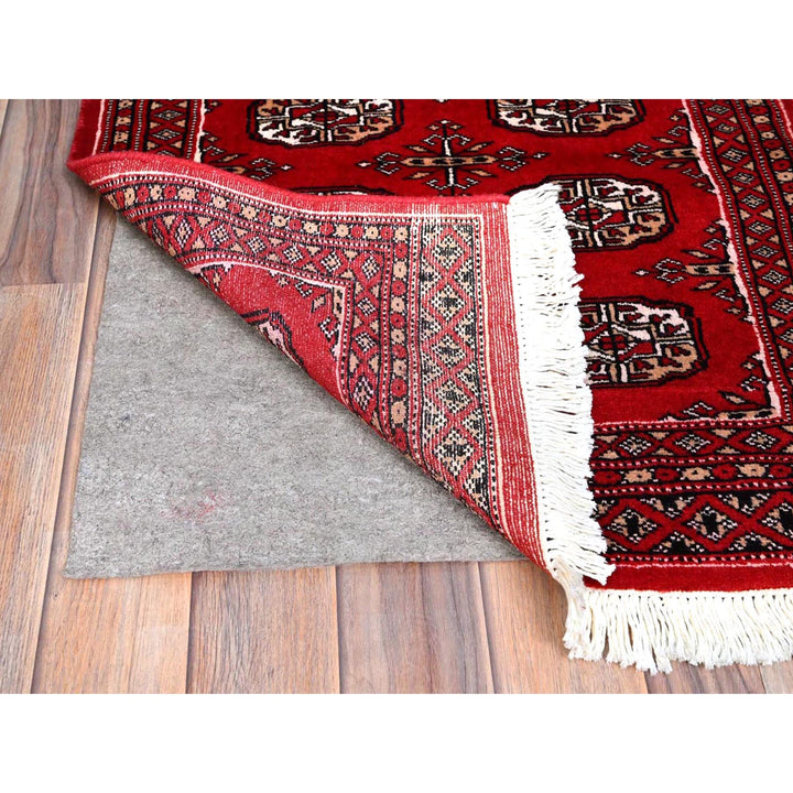 2'2" x 3'1" New Hand Knotted Red Cotton Rectangle Oriental Rug - MOA10285795