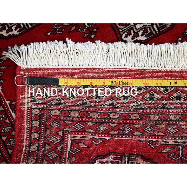 2'2" x 3'1" New Hand Knotted Red Cotton Rectangle Oriental Rug - MOA10285795