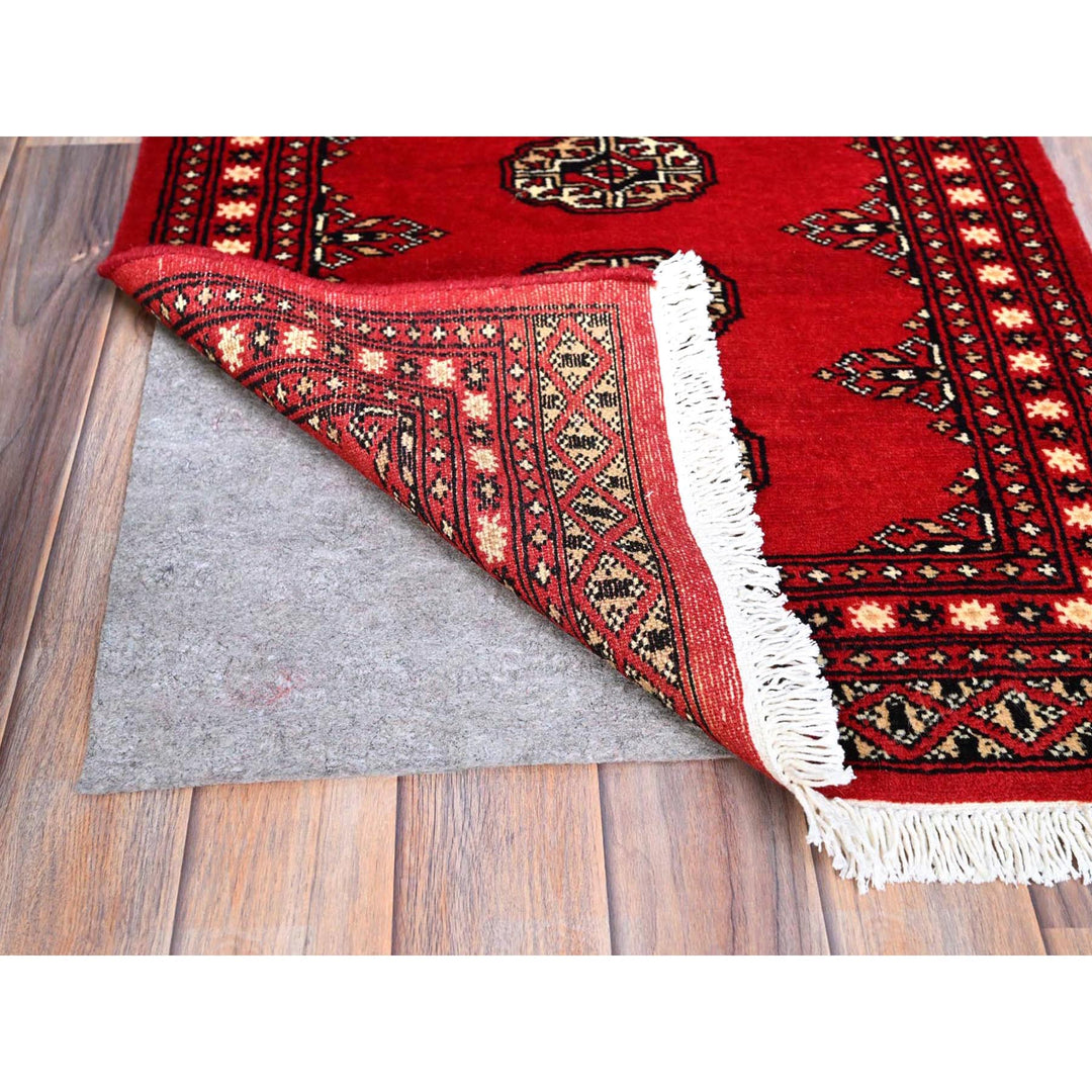 2'1" x 3'1" New Hand Knotted Red Cotton Rectangle Oriental Rug - MOA10285796