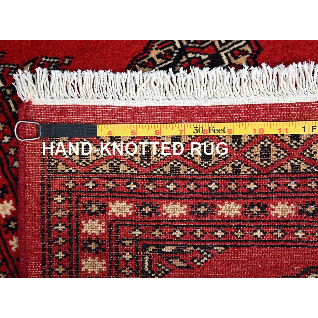 2'1" x 3'1" New Hand Knotted Red Cotton Rectangle Oriental Rug - MOA10285796