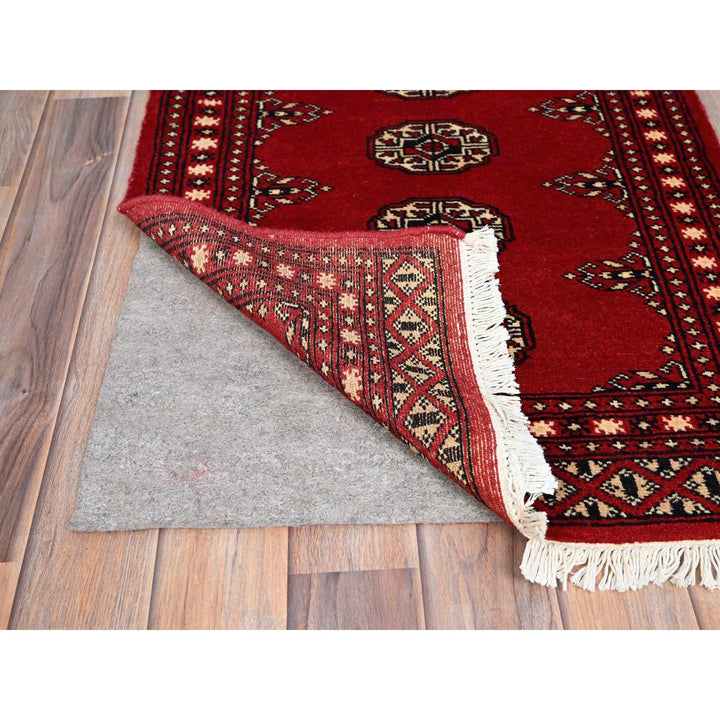 2'1" x 3'3" New Hand Knotted Red Cotton Rectangle Oriental Rug - MOA10285799