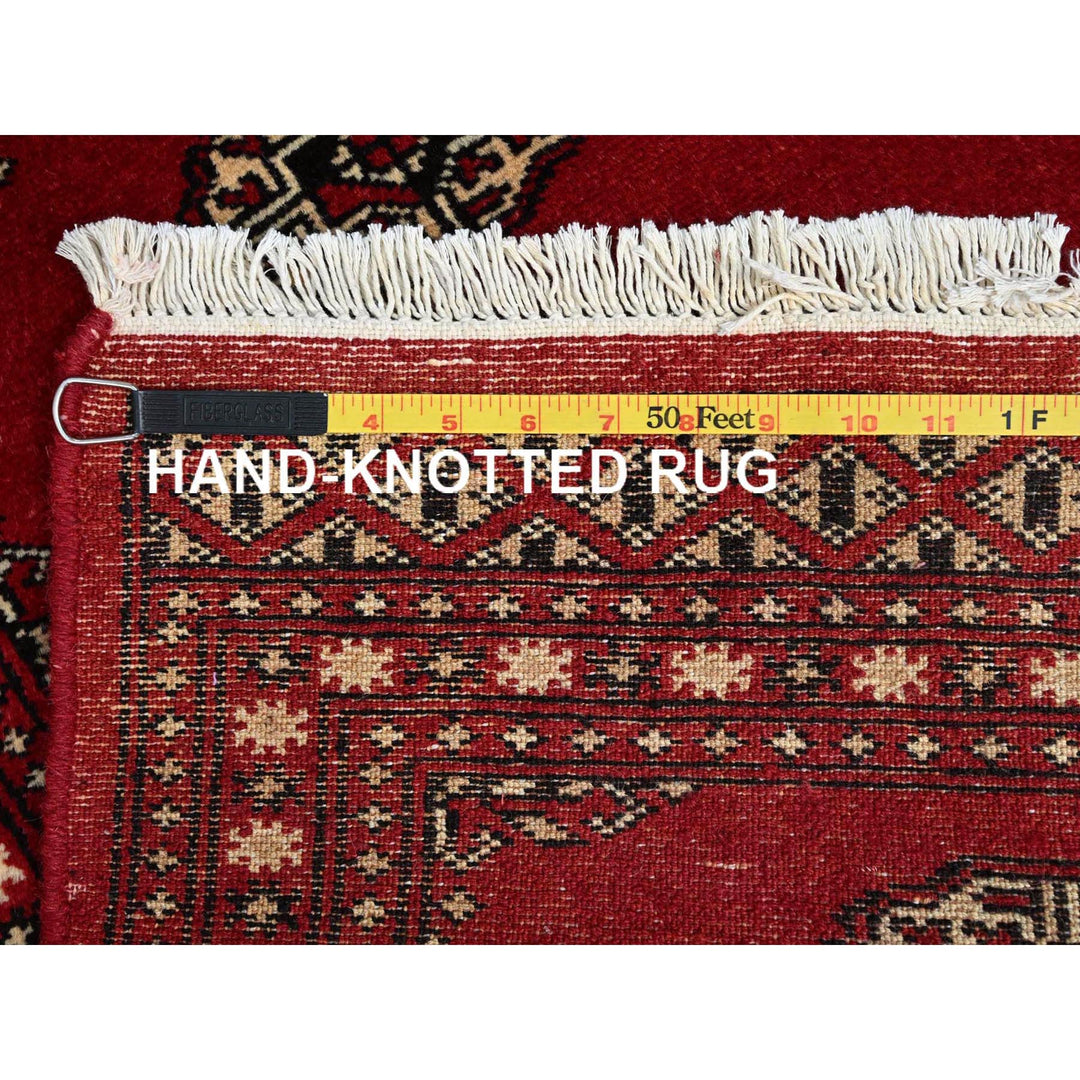 2'1" x 3'3" New Hand Knotted Red Cotton Rectangle Oriental Rug - MOA10285799