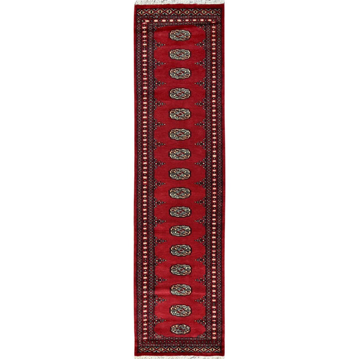 2'6" x 9'10" New Hand Knotted Red Wool Runner Oriental Rug - MOA10285809