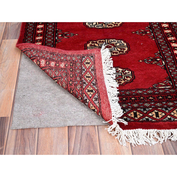 2'6" x 9'10" New Hand Knotted Red Wool Runner Oriental Rug - MOA10285809