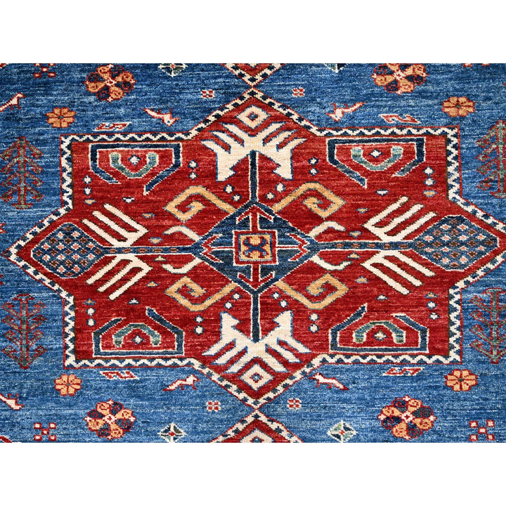 8'3" x 10'0" New Hand Knotted Blue Wool Rectangle Oriental Rug - MOA10285826