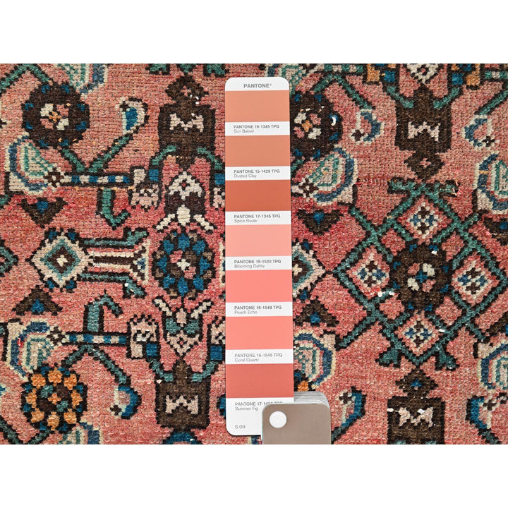 2'2" x 11'3" Vintage Hand Knotted Pink Wool Runner Oriental Rug - MOA10285951
