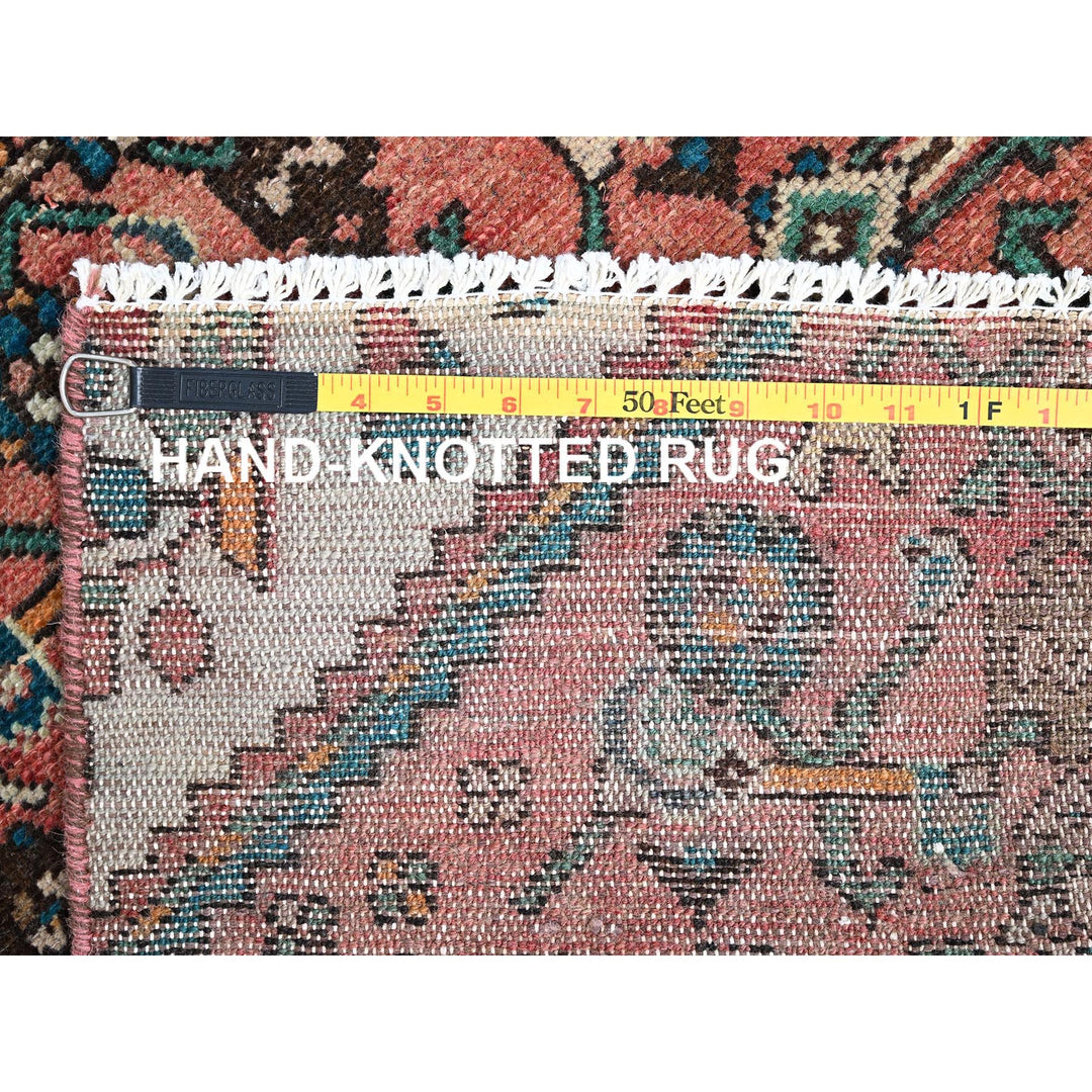 2'2" x 11'3" Vintage Hand Knotted Pink Wool Runner Oriental Rug - MOA10285951