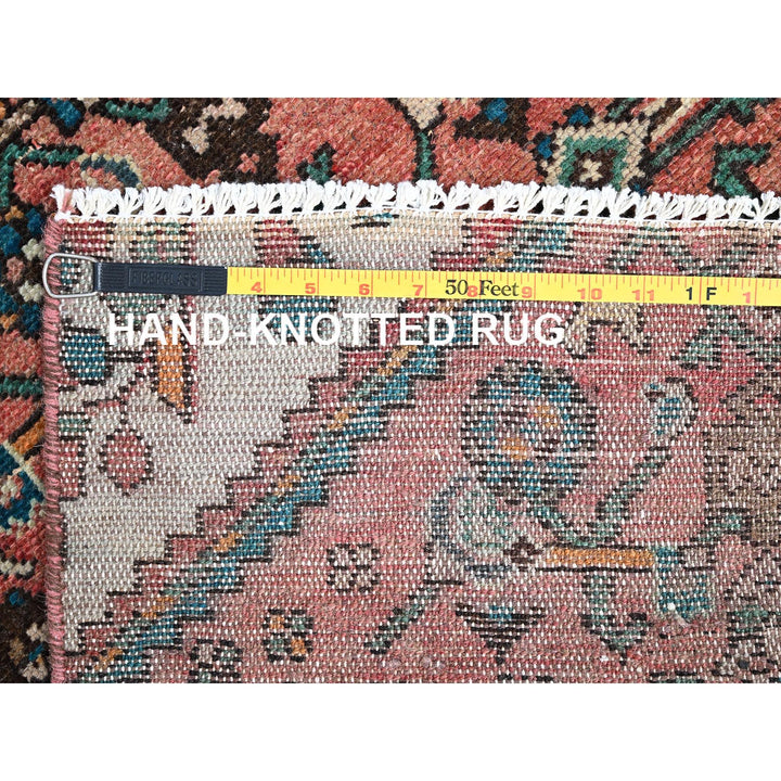 2'2" x 11'3" Vintage Hand Knotted Pink Wool Runner Oriental Rug - MOA10285951