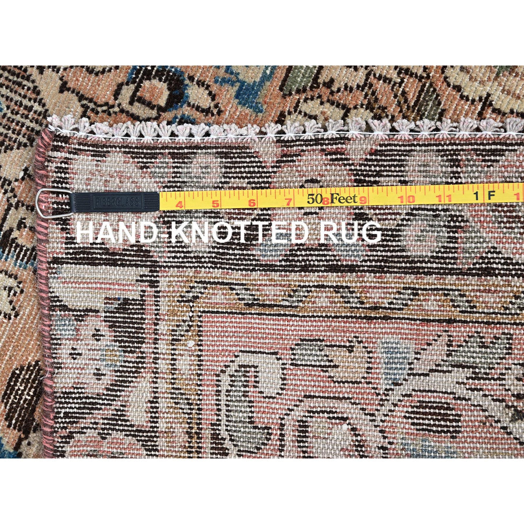 3'2" x 6'7" Vintage Hand Knotted Brown Wool Runner Oriental Rug - MOA10286000