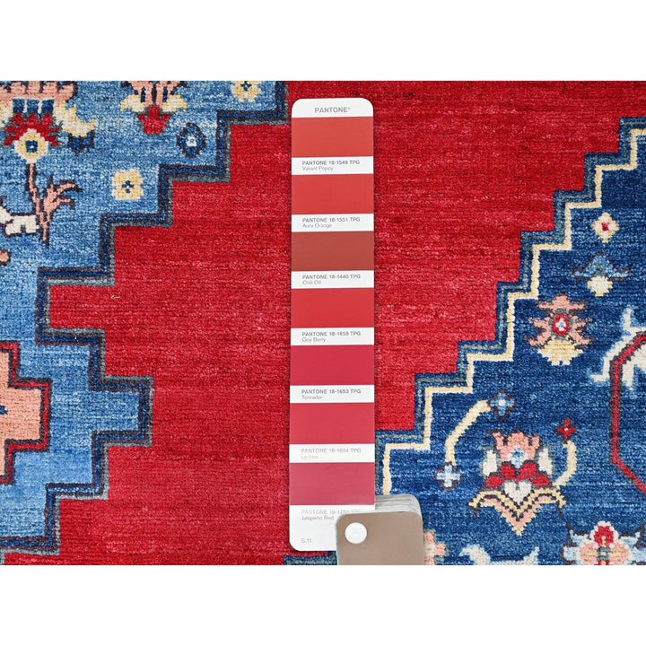 8'10" x 11'11" New Hand Knotted Red Wool Rectangle Oriental Rug - MOA10286157