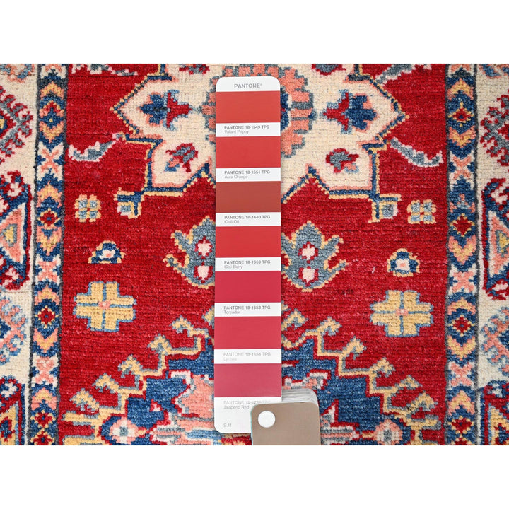 2'1" x 5'6" New Hand Knotted Red Wool Runner Oriental Rug - MOA10286168